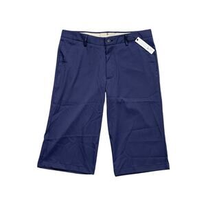 Stantt Shorts Mens 34 Navy Blue Bermuda Flat Front Quick Dry Performance Golf